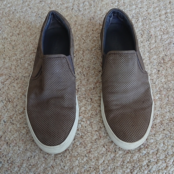 To Boot New York Racer Gray Perforated Suede Slip-On Sneaker SIZE 11 - Picture 2 of 15
